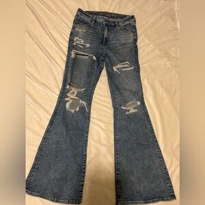 American Eagle Super Hi Rise Flare Jeans